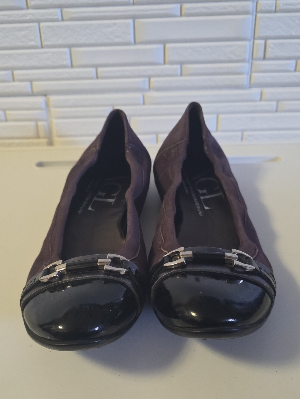 AGL | Shimmer Suede Cap Toe Ballet Flat